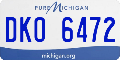 MI license plate DKO6472