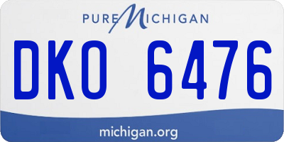 MI license plate DKO6476
