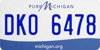 MI license plate DKO6478