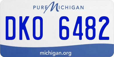 MI license plate DKO6482
