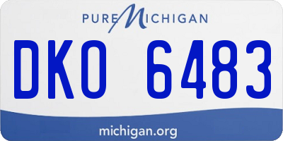 MI license plate DKO6483