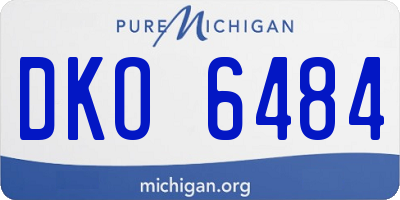 MI license plate DKO6484