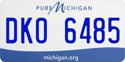 MI license plate DKO6485
