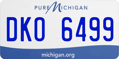 MI license plate DKO6499