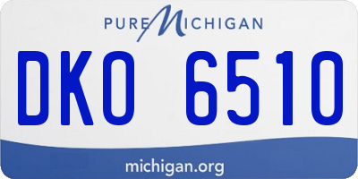 MI license plate DKO6510