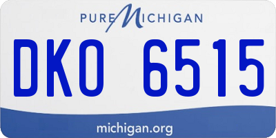 MI license plate DKO6515