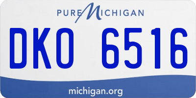 MI license plate DKO6516