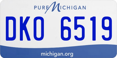 MI license plate DKO6519