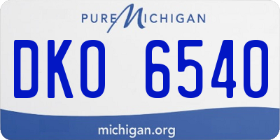MI license plate DKO6540
