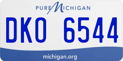 MI license plate DKO6544