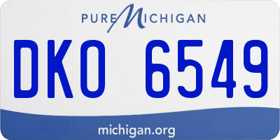 MI license plate DKO6549