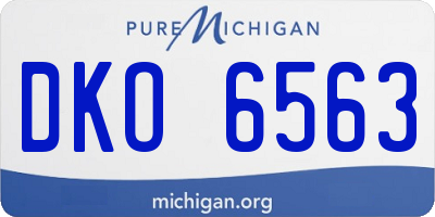 MI license plate DKO6563