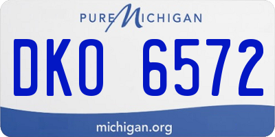 MI license plate DKO6572