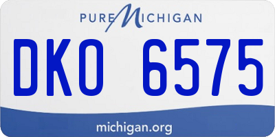 MI license plate DKO6575