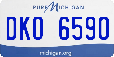 MI license plate DKO6590