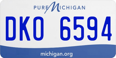 MI license plate DKO6594
