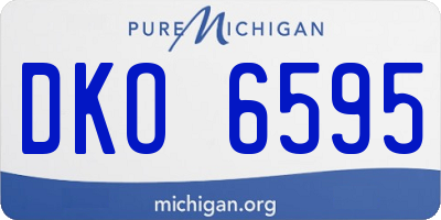 MI license plate DKO6595