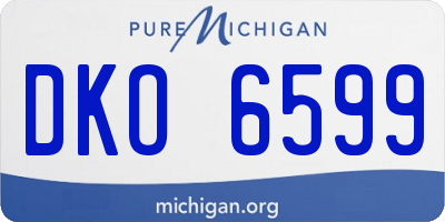 MI license plate DKO6599