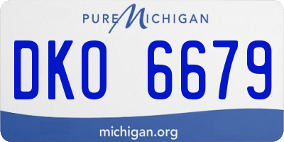 MI license plate DKO6679