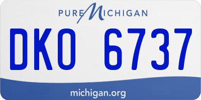 MI license plate DKO6737
