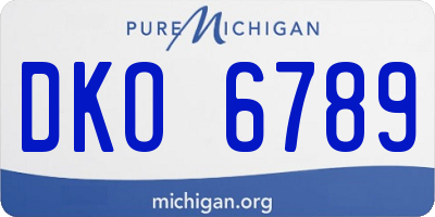 MI license plate DKO6789