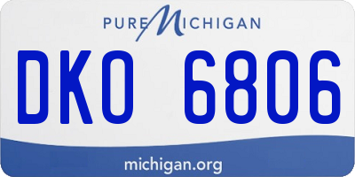 MI license plate DKO6806