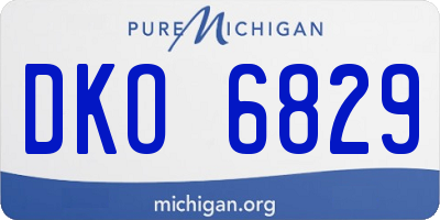 MI license plate DKO6829