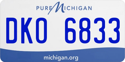 MI license plate DKO6833