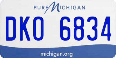 MI license plate DKO6834
