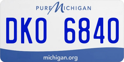 MI license plate DKO6840