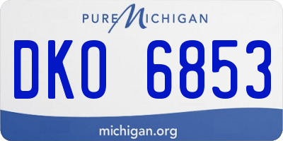 MI license plate DKO6853