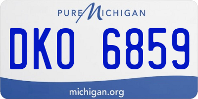 MI license plate DKO6859