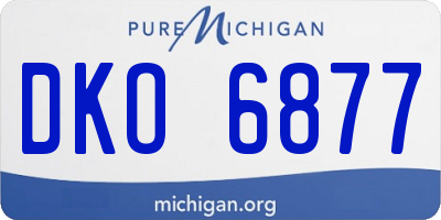 MI license plate DKO6877