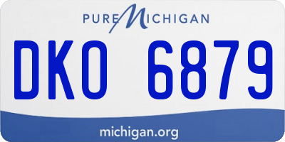 MI license plate DKO6879