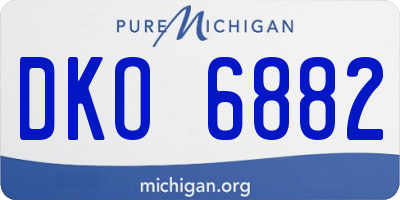 MI license plate DKO6882