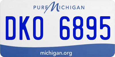 MI license plate DKO6895