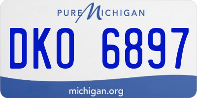 MI license plate DKO6897