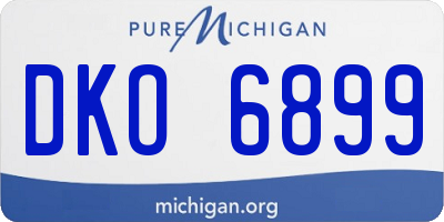 MI license plate DKO6899