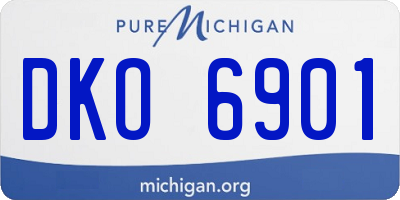 MI license plate DKO6901