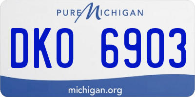 MI license plate DKO6903