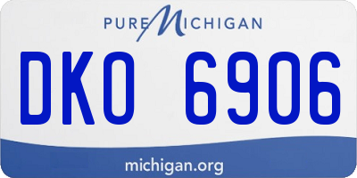 MI license plate DKO6906