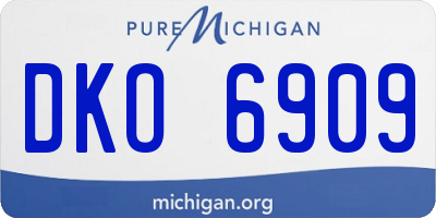 MI license plate DKO6909