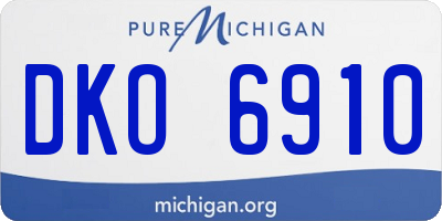 MI license plate DKO6910