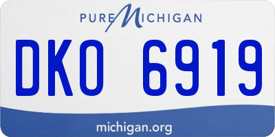 MI license plate DKO6919