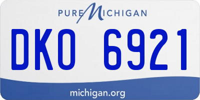 MI license plate DKO6921
