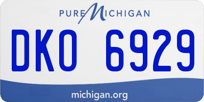 MI license plate DKO6929
