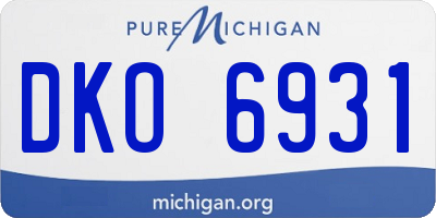 MI license plate DKO6931
