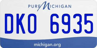 MI license plate DKO6935