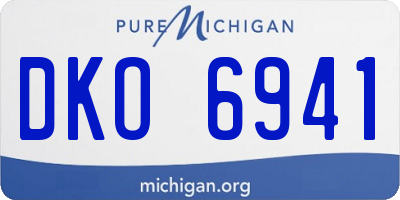 MI license plate DKO6941