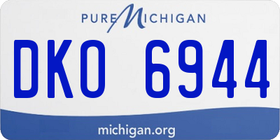 MI license plate DKO6944